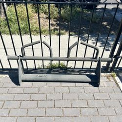 Gym Pull Up Bar And 2 Band Pegs From A Half Squat Rack