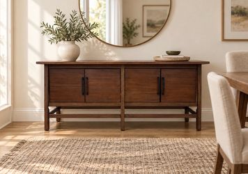 MID-CENTURY MODERN WALNUT CREDENZA / SIDEBOARD