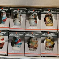 12 Caring Critter Chimers in original boxes.  Vintage.  All for 1 price.  * Porcelain