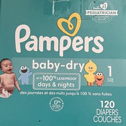 Size 1 Baby Diapers PAMPER brand 