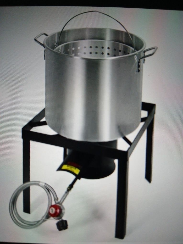 64QT Aluminium Turkey Fryer Steamer Cast Iron Burner