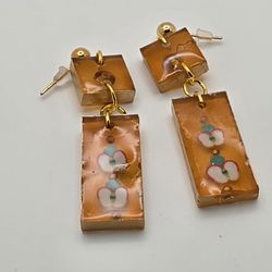 Golden Delicious Apple Earrings 