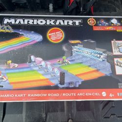 Hot Wheels Mario Kart Rainbow Road Playset with Vehicles