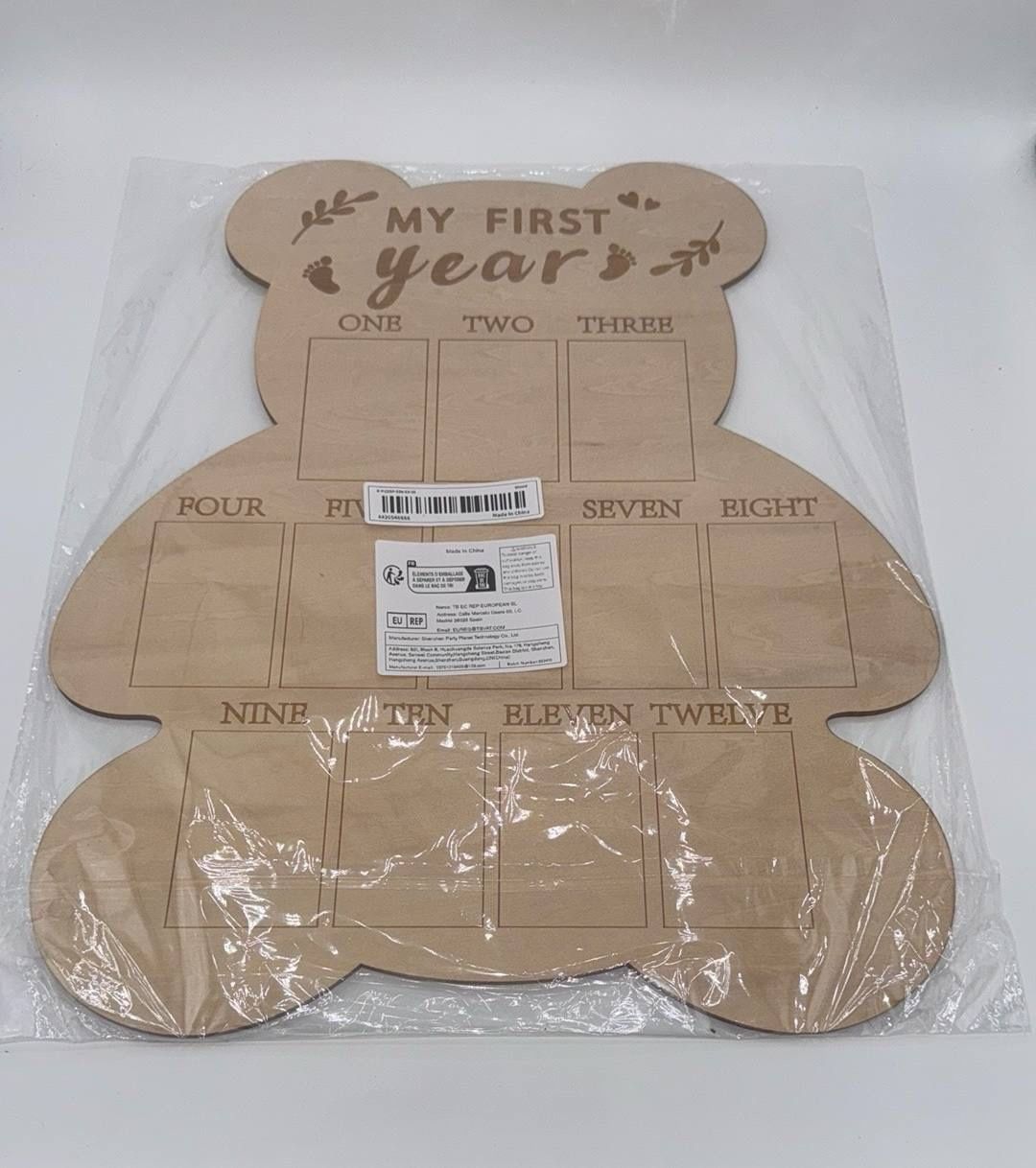 My First Year Bear Milestone Board