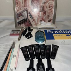 Complete Nail Tech Starter Kit w/ Drill, Lamp, Polygel & Tools