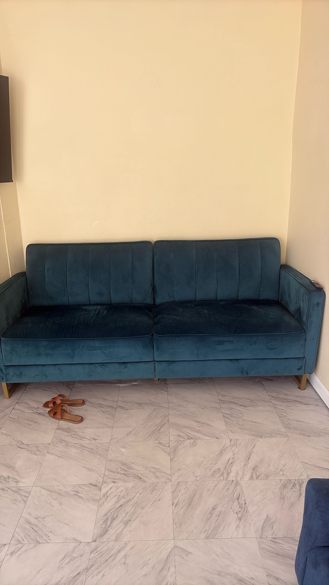 Love Seat Futon Turquoise Blue