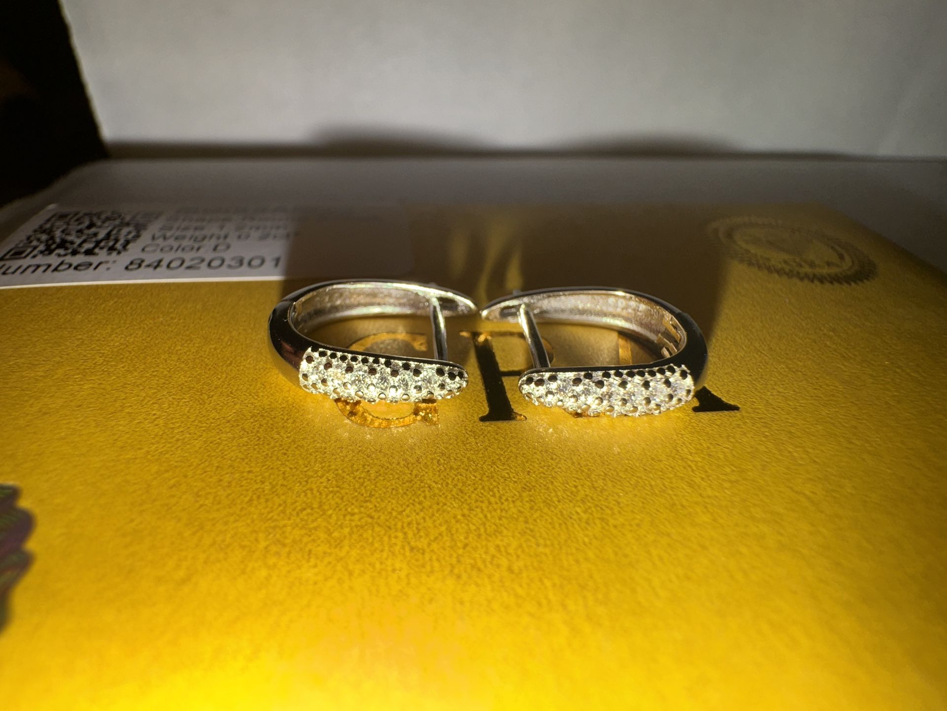 BLACK FRIDAY SALE 925 Sterling Silver Moissanite huggie Earrings