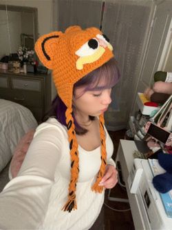 Crochet Garfield Beanie