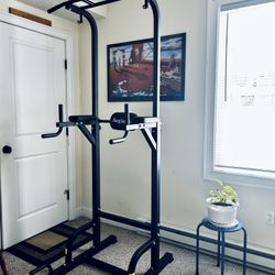 Fitness POWER-TOWER Pull-Up, Dips, And Push Up Station 