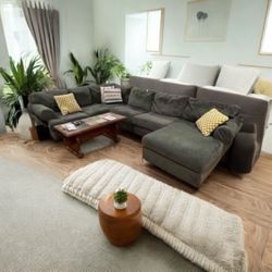 Dark Green Sectional. Delivery Available. 