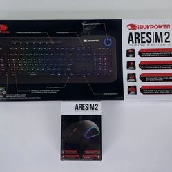 iBuypower Ares M2 Gaming Keyboard RGB Backlit with 11 Effects and Ares M2 Mouse