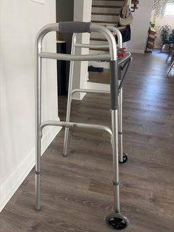 Folding Walker with Wheels - Like New, Used Twice