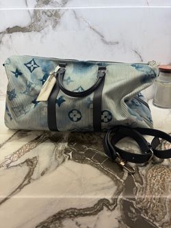Louis Vuitton Keepall Denim Monogram Duffle Bag