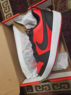 Nike court borough lowe recraft - university red black white,  Size 4
