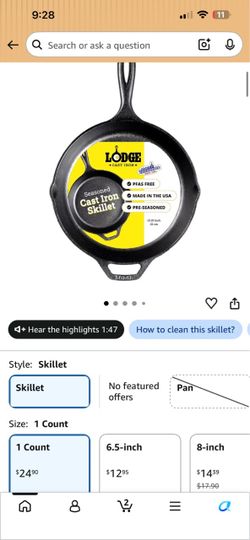 Lodge 10.25-Inch Seasoned Cast Iron Skillet