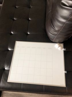 Dry erase calendar