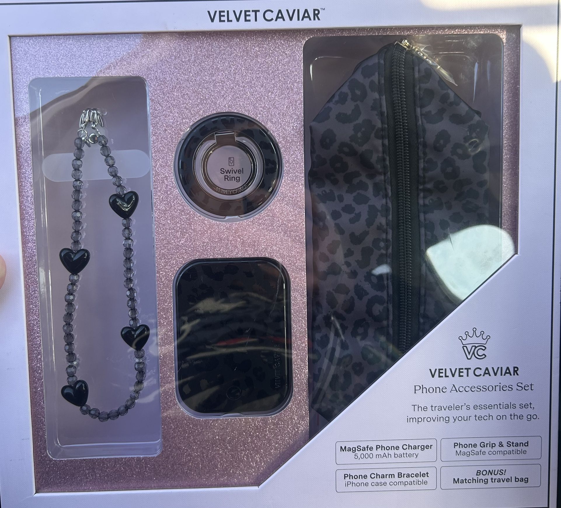 velvet caviar phone accessories set