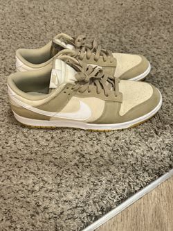 Nike Tan and White Low-Top Sneakers