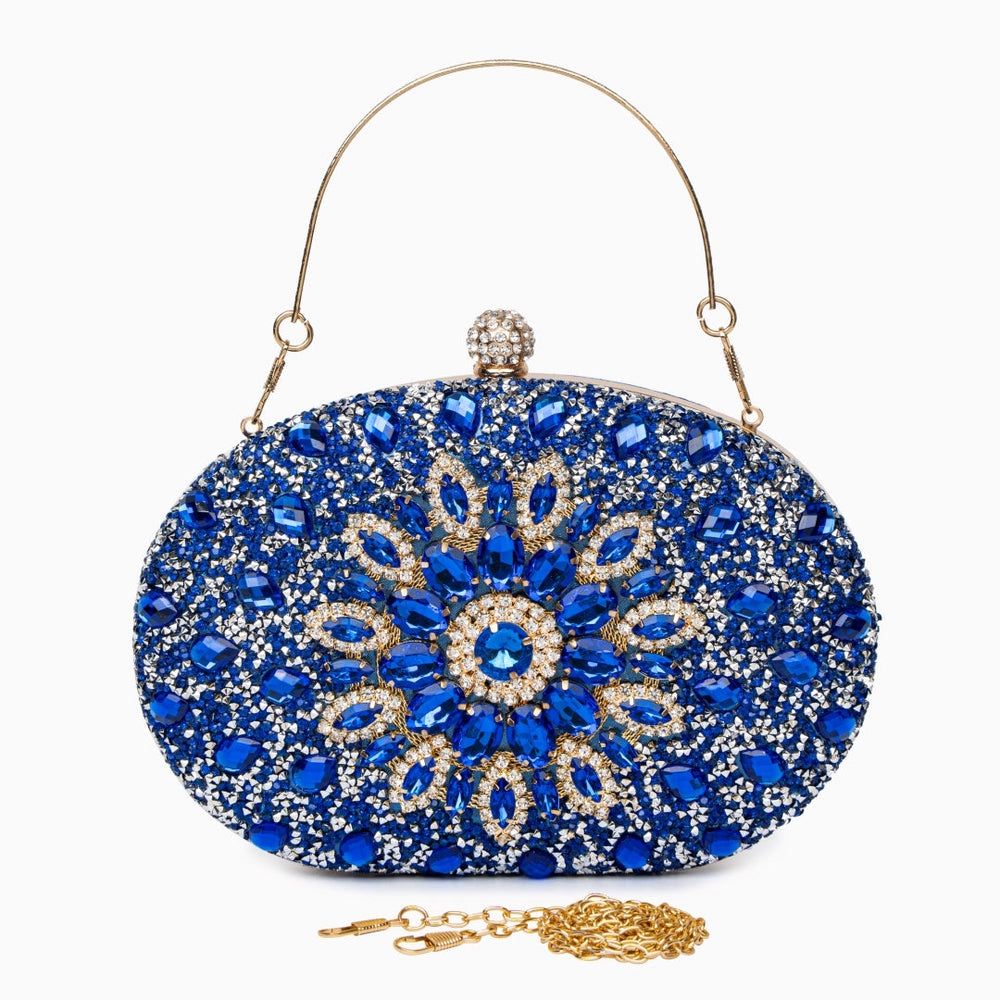 New Verano Hill Blue Collete Clutch Bag 