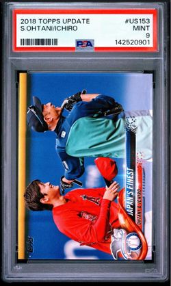 2018 TOPPS UPDATE US153 ICHIRO/SHOHEI OHTANI - PSA 9