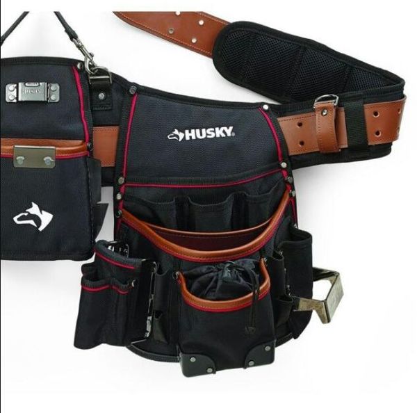 Husky 21 pocket Leather Tool Belt for Sale in San Jose, CA OfferUp