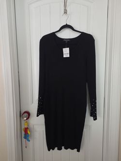 Black sweater dress