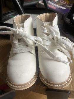 Pandaninja White Ankle Boots