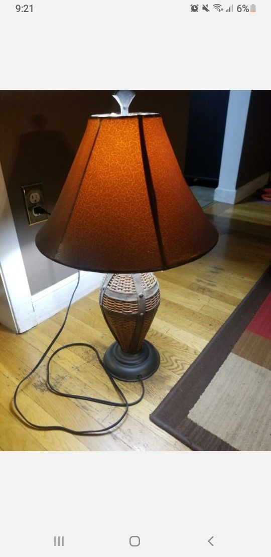 Vintage Modern Leather Lamp