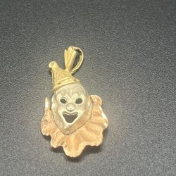 Clown Pendant 14k