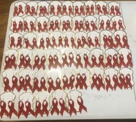 50 Pair of Handmade brand new red ribbon earrings bulk
