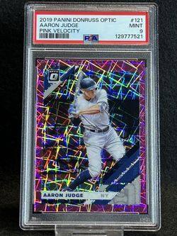 2019 Donruss Optic 💥 Aaron Judge 💥 Pink Velocity Prizm /199 PSA 9 Mint 💎 - New York Yankees