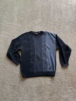 Liberty Sweaters Men's Crew Neck Pullover Knit Cotton Acrylic Sz XXL