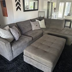 Grey L Shape Sectional Couch