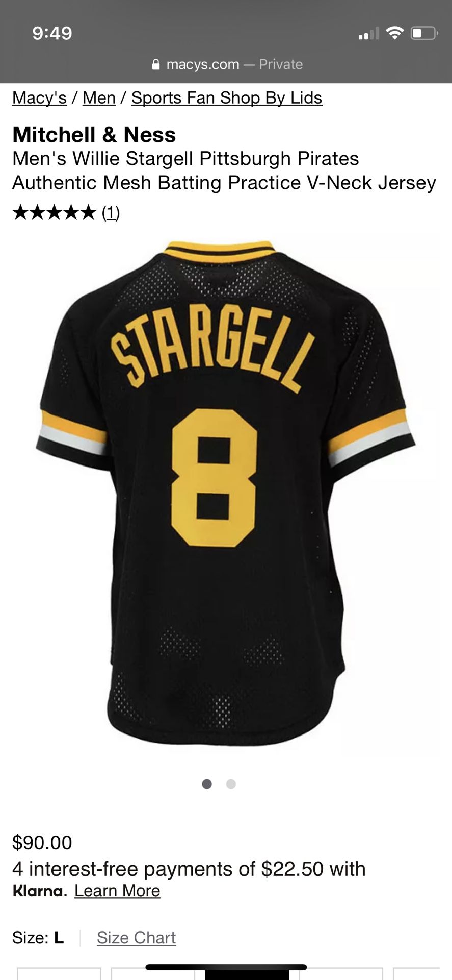Willie Stargell Pittsburgh Pirates 1978 Majestic Cooperstown Home Jersey  for Sale in La Habra Heights, CA - OfferUp