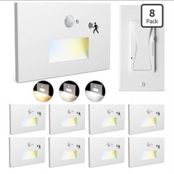 Motion Sensor LED Step Lights stairwell lamp, 3000 K/4000 K/6000 K,