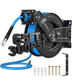 65 FT 300 PSI Retractable Air Hose Reel
