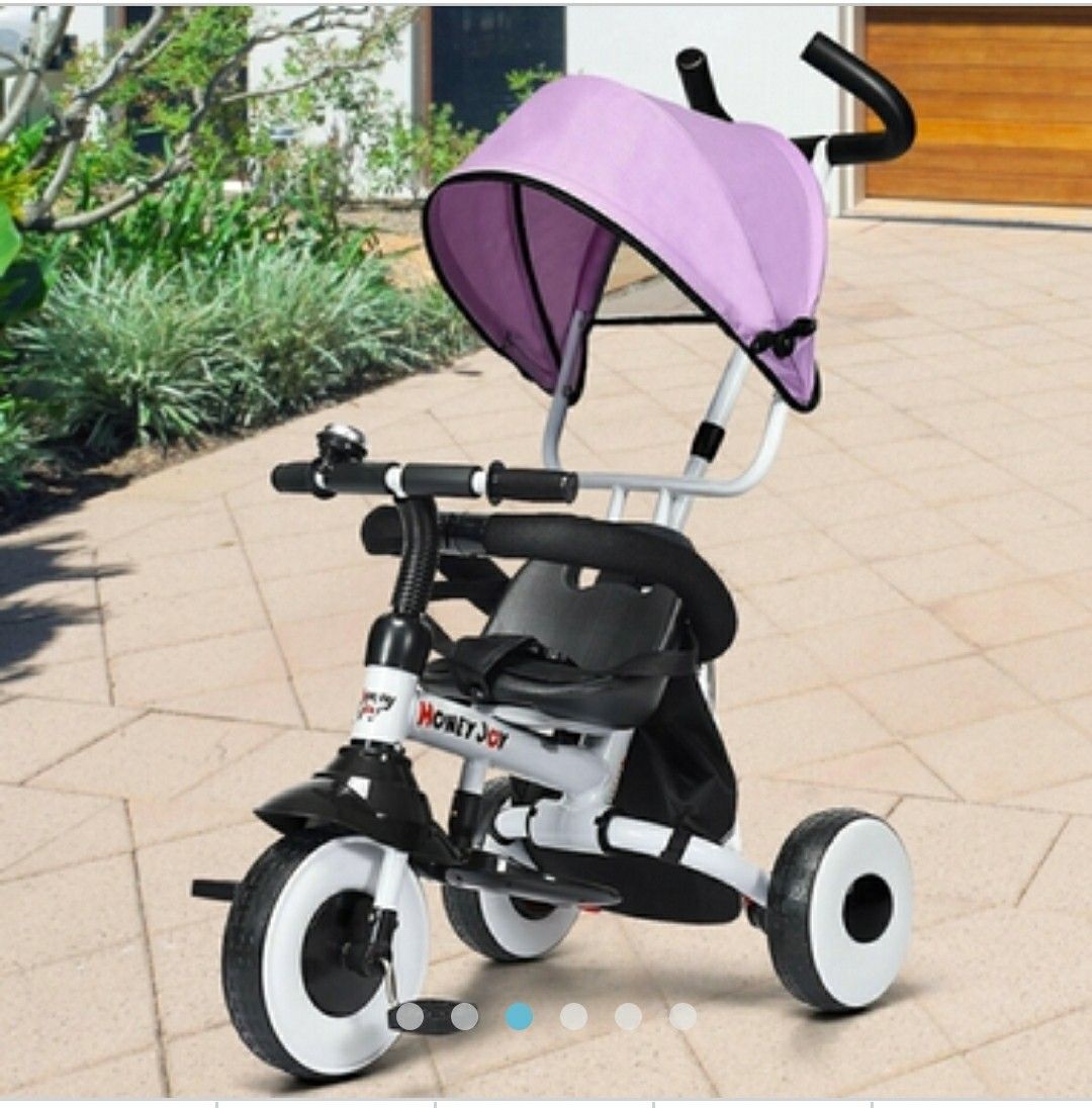 4-in-1 kids baby stroller tricycle