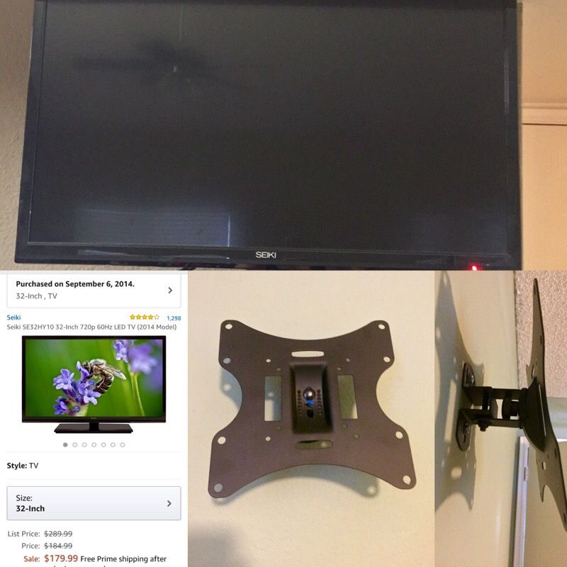 32 Inch Seiki SE32HY10 32" 720p LED-LCD TV- 16:9 -Flat panel TV with Wall Mount
