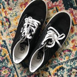 Black Vans Size W9