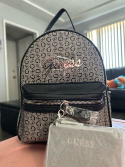 Gray/ Black Guess Backpack