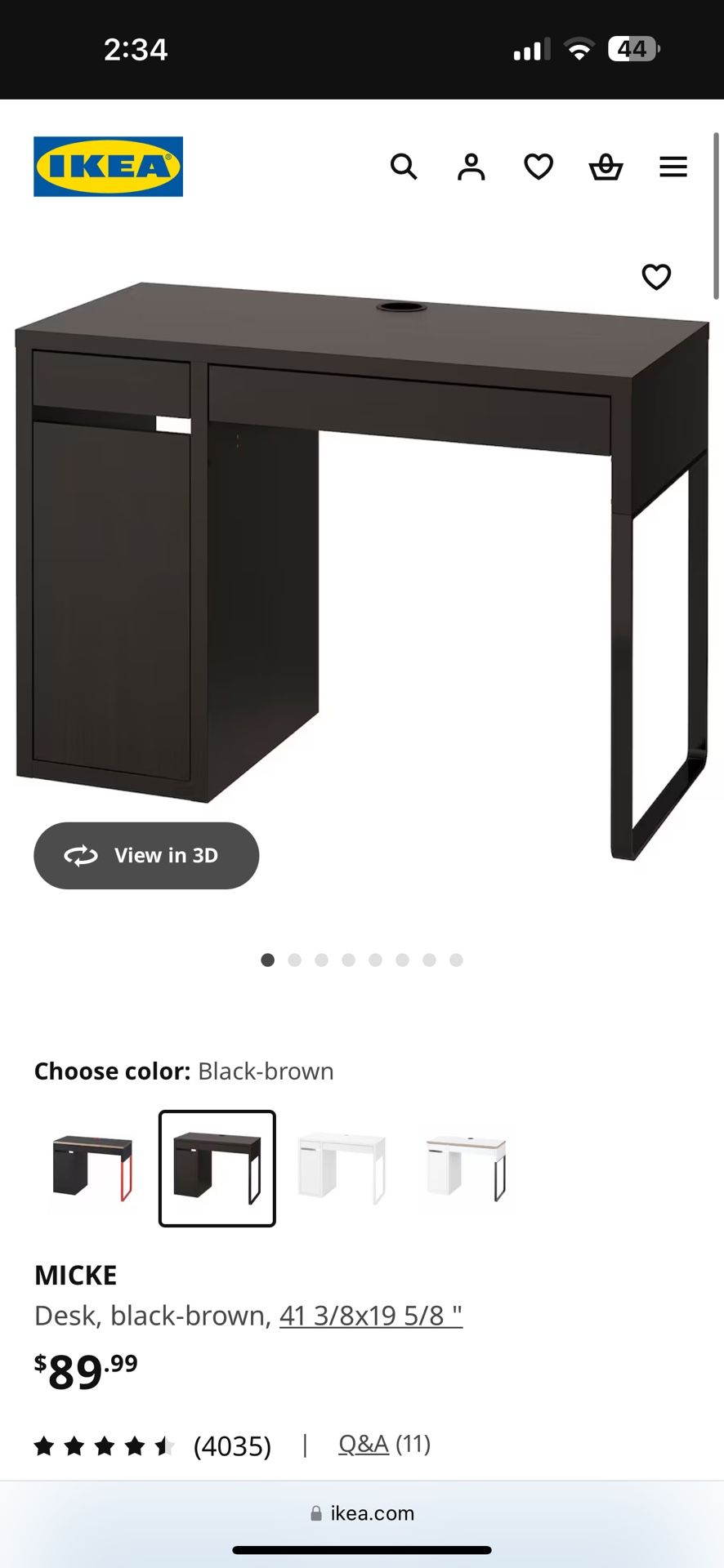 IKEA Micke Desk - Black
