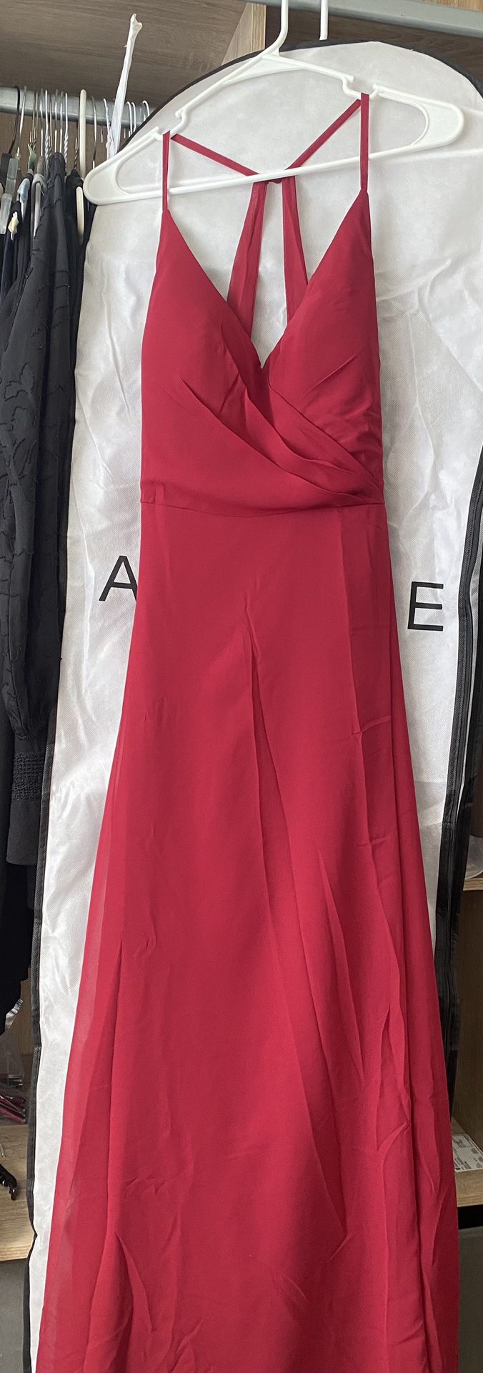Azazie Burgundy Dress Size A4