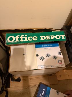 A box of   8 packs   8.5x11 Copy Paper