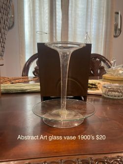 Abstract Art Glass Vase