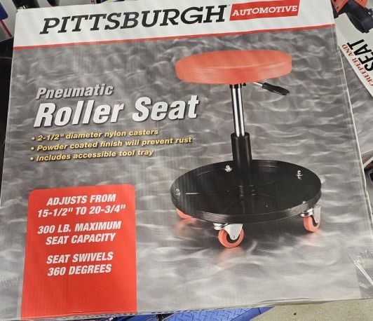 Pittsburgh Automotive Pneumatic Roller Cushioned Seat 15 x 15-20”.
