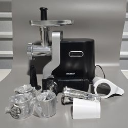 Meat Grinder Heavy Duty, 3000W Max Ultra Powerful, 5 in 1 HOUSNAT Multifunction Electric Meat Grinder, Sausage Stuffer, Slicer/Shredder/Grater, Kubbe 