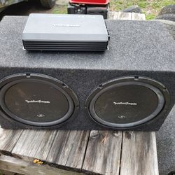 Rockford Fosgate Amp & 12in Subwoofers combo