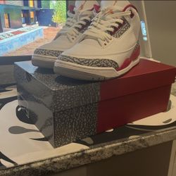 Size 10 Cardinal Red Jordan 3