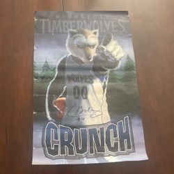 Chase Budinger Singed Wolves Poster 