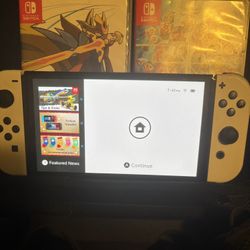 Nintendo Oled With Case And Games